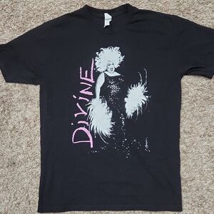 Divine Black Graphic Tee - Short Sleeve